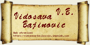 Vidosava Bajinović vizit kartica
